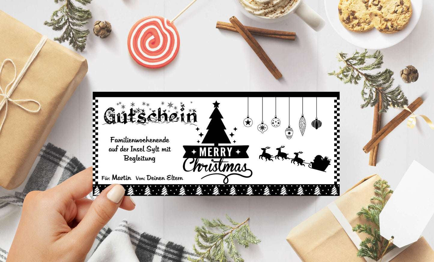 Weihnachten Gutschein Geschenk Bundle